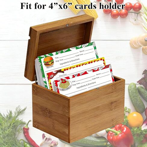 Recipe Cards 4x6 Inch, 50 Pieces Double Sided Blank Recipe Cards for Bridal Shower, Wedding, Cooking Class, Kitchen Diary & Family Heirloom, 5 Food Designs in Kuwait