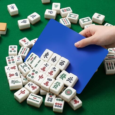 2 Pcs Mahjong Tile Mixer Shuffler, Plastic Mahjong Shuffler Cards for Mixing and Shuffling Tiles Fast Mixing Tool Mahjongs Accessories Gifts for Mahjongs Lovers (Blue) in Kuwait
