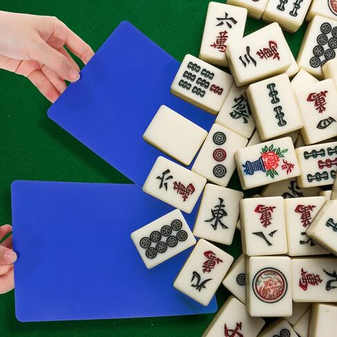 2 Pcs Mahjong Tile Mixer Shuffler, Plastic Mahjong Shuffler Cards for Mixing and Shuffling Tiles Fast Mixing Tool Mahjongs Accessories Gifts for Mahjongs Lovers (Blue) in Kuwait