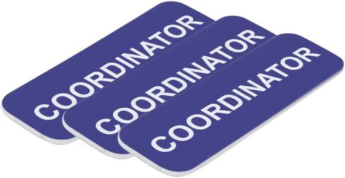 Coordinator 1 x 3" Name Tag/Badge, Brushed Gold, (3 Pack) in Kuwait