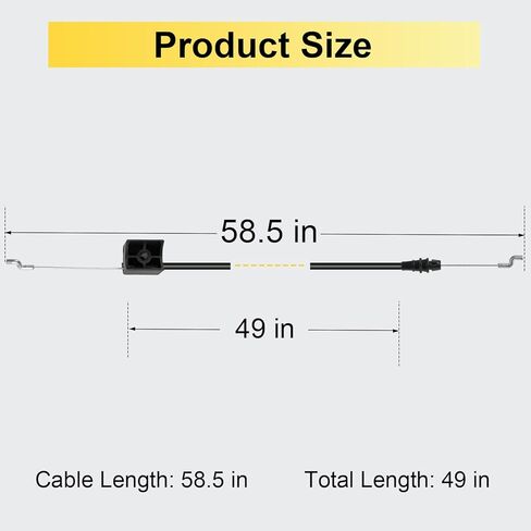 104-8677 Brake Cable for Toro 22" Recycler Walk-Behind Mowers, Replaces 290-935, Fits 20001, 20003, 20005, 20007, 20008 and More in Saudi Arabia