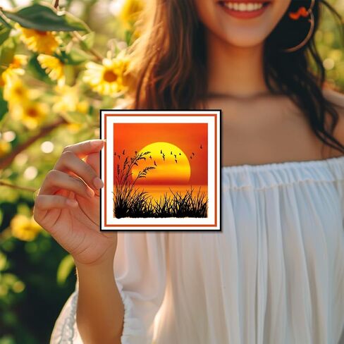 4 أوراق من GLOBLELAND مقاس 5.9 × 5.9 بوصة صورة ظلية للزهور البرية ختم واضح لسكرابوكينغ العشب صورة ظلية سيليكون طوابع شجرة الطيور مجموعة ختم شفافة لصنع البطاقات DIY النقش اليومي in Kuwait