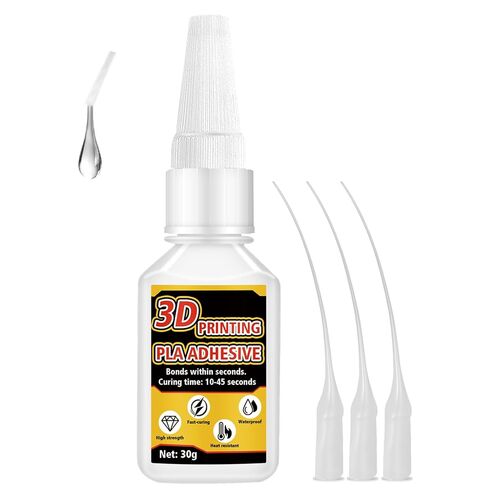 3D Printer Glue 30g with Precision Dropper – Fast-Drying CA Adhesive for PLA, ABS, PETG & TPU – Strong Bond for 3D Prints, Models & Miniatures – Anti-Clog, Clear - 3D Printing Accessories in Saudi Arabia