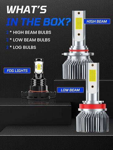 Upgraded Light Bulbs Kit Compatible For Chevrolet Silverado 1500 2500HD 3500HD 2007-2015, 6500K White Plug-and-Play Super Bright Lights Bulbs - 6Pack in Saudi Arabia