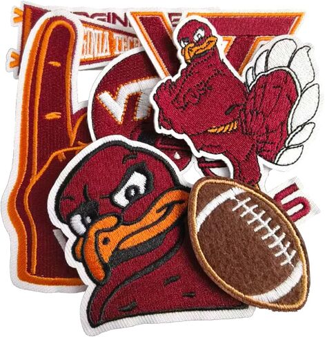 11 Pcs Blacksburg Fans' Favorite Iron on Patches, Suitable for Jackets, Backpacks, and Denim Jackets, Perfect for Both Men and Women in Saudi Arabia