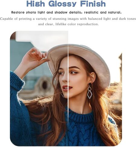 38 Sheets Glossy Photo Paper Instant Dry 8.5 x 11 inches Inkjet Photo Printer Paper for Photos Calendars Brochures Cards DIY Chip Bag in Saudi Arabia
