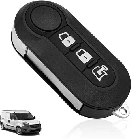 Replacement Key Fob Shell Case Cover for RAM ProMaster 1500 2500 3500 City 2015-2019 Fiat Ducato 500 3 Buttons Keyless Entry Remote Start Uncut Flip Blade RX2TRF198 in Kuwait
