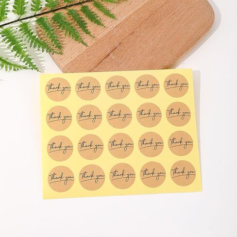 30-100pcs Personalized Stickers Labels Custom Business Logo Stickers Kraft Paper Labels in Circle, Rectangle, Square, Oval, in 1.5",2", 2.5“, 3", 4" (Round) in Kuwait