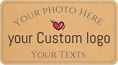 30-100pcs Personalized Stickers Labels Custom Business Logo Stickers Kraft Paper Labels in Circle, Rectangle, Square, Oval, in 1.5",2", 2.5“, 3", 4" (Round) in Kuwait