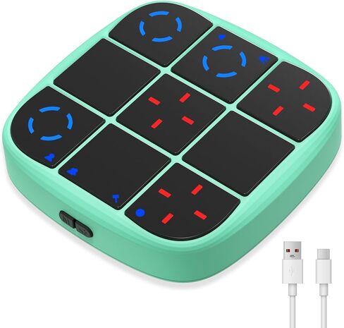 Rechargeable Tic-Tac-Toe Bolt Game, Upgraded 4-in-1 Handheld Puzzle Console, Electronic Educational Memory Game, Portable Travel Car Ride Board Games for Kids Adults (Yellow) in Saudi Arabia
