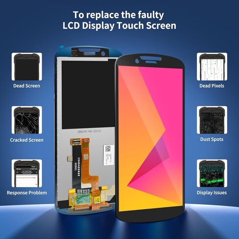 استبدال شاشة LCD TC53 [إصدار جديد 2026] TC58 شاشة تعمل باللمس لـ Zebra TC53 TC58 ماسح الباركود شاشة LCD تعمل باللمس مجموعة رقمية مع واقي الشاشة والأدوات in Kuwait