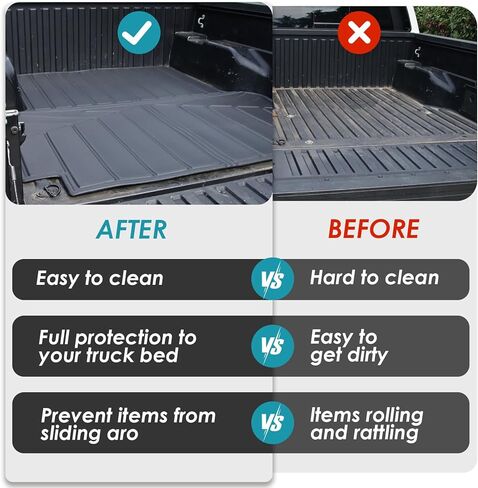 Truck Cargo Mat for Ford Transit/Transit-150/Transit-250/Transit-350 2015-2021,Transit-350HD 2018,All Weather Thick & Durable TPE Rubber SUV Van Truck Bed Cargo Liners,2PCS Full Set in Saudi Arabia