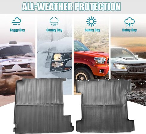Truck Cargo Mat for Ford Transit/Transit-150/Transit-250/Transit-350 2015-2021,Transit-350HD 2018,All Weather Thick & Durable TPE Rubber SUV Van Truck Bed Cargo Liners,2PCS Full Set in Saudi Arabia