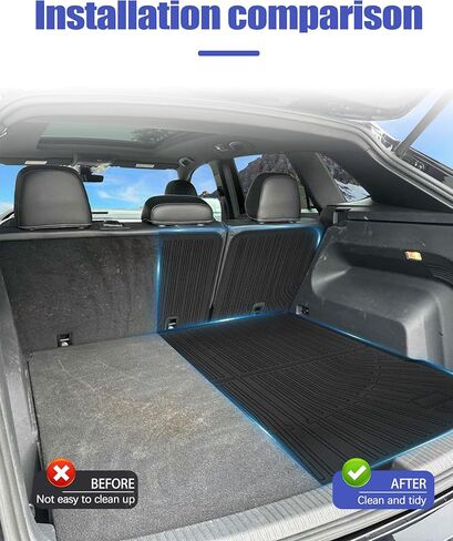 Cargo Liners Backrest Mat for Volkswagen Atlas Cross Sport Accessories 2020-2025 with Hook&Loop Rear Trunk Mat Rear Seat Back Cover Protector All Weather Anti-Slip Split Dog Liner 3 PCS in Kuwait