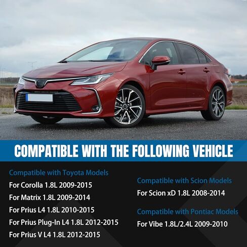 مجموعة سلسلة التوقيت مع ضرس ترس عادم ومدخل VVT متوافق مع Toyota Corolla Prius Matrix Scion XD Pontiac Vibe 1.8L 2009-2015 استبدال 13070-0T010 13050-0T010 in Kuwait