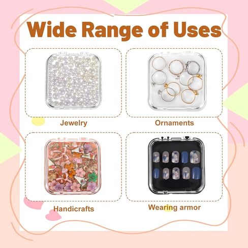 40Pcs Press On Nail Packaging Box Fake Nails Storage Container Organizer Case Transparent False Nail Display Box with 150Pcs Adhesive Double Sided Tape for Home Nail Art Salon Business Supplies in Kuwait