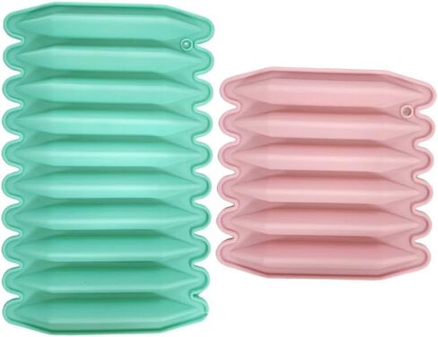 2 Pcs Crayon Molds Silicone Double Tipped 3D Melted Crayon Molds Oven Safe 6 Cavity & 10 Cavity Reusable Crayon Molds for DIY Making in Kuwait