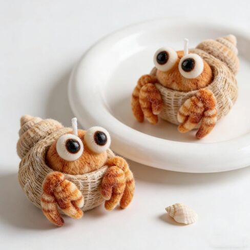 Hermit Crab Candle Mold, 3D Cute Animal Design Style Silicone Molds for Candle Making, Resin Casting Molds for DIY Epoxy Resin Craft, Plaster Ornament, Birthday Gifts & Handmade Craft Enthusiasts in Kuwait