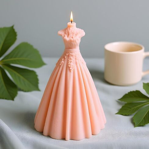 3D فستان الزفاف قالب شمع فساتين السهرة سيليكون قوالب شموع للشموع صنع الراتنج صب الروائح الشموع اليدوية الشمع ديكور المنزل in Kuwait