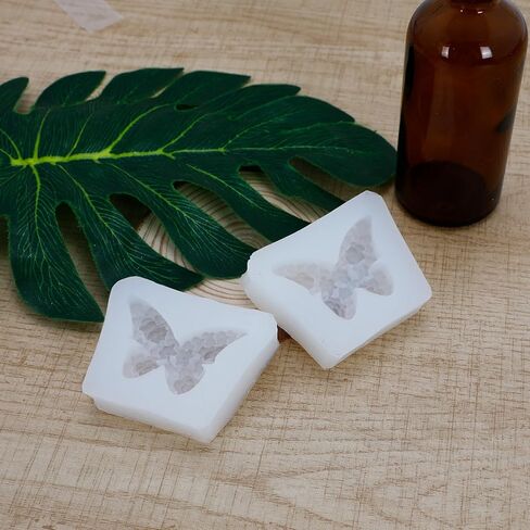 2 Pcs 3D Flower Butterfly Silicone Molds for DIY Crafts, Candle Making, Chocolate, Soap, Resin, and Cake Decorating in Saudi Arabia