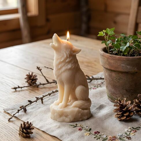 Wolf Candle Molds Animal Wolf Silicone Candle Mold for Candles Making Resin Casting Aromatherapy Candles Handmade Wax Home Decor in Kuwait