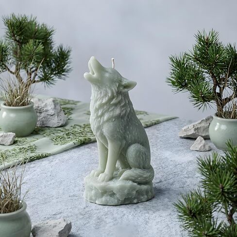 Wolf Candle Molds Animal Wolf Silicone Candle Mold for Candles Making Resin Casting Aromatherapy Candles Handmade Wax Home Decor in Kuwait