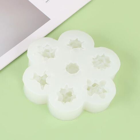 7-Cavity Succulent Mold Succulent Candle Mold Flower Resin Mold Silicone Soap Candle Making Mold for Scented Candles Soaps Cake Making, 1 Pc in Kuwait