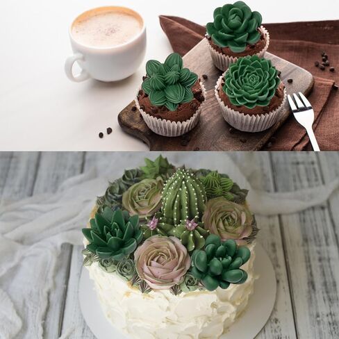 7-Cavity Succulent Mold Succulent Candle Mold Flower Resin Mold Silicone Soap Candle Making Mold for Scented Candles Soaps Cake Making, 1 Pc in Kuwait