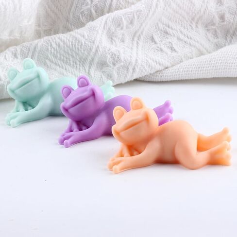 Frog Candle Molds Animal Silicone Candle Mold Frog Resin Casting Mold for Candle Home Decorate Candle Making Aromatherapy Candles Gypsum Clay Craft in Kuwait