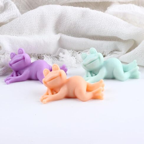 Frog Candle Molds Animal Silicone Candle Mold Frog Resin Casting Mold for Candle Home Decorate Candle Making Aromatherapy Candles Gypsum Clay Craft in Kuwait