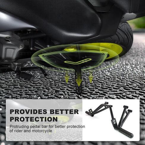 Xitomer Stunt Crash Cage & Subcage متوافق مع FZ-07 MT-07 2014-2024 MT07 FZ07 Stunt Engine Guard & Subcage مع أوتاد القدم، دراجة نارية تحطم شريط سباق السكك الحديدية شريط الطريق السريع، مساند القدمين الخلفية قفص فرعي in Kuwait