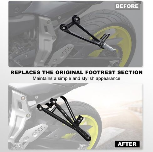 Xitomer Stunt Crash Cage & Subcage متوافق مع FZ-07 MT-07 2014-2024 MT07 FZ07 Stunt Engine Guard & Subcage مع أوتاد القدم، دراجة نارية تحطم شريط سباق السكك الحديدية شريط الطريق السريع، مساند القدمين الخلفية قفص فرعي in Kuwait