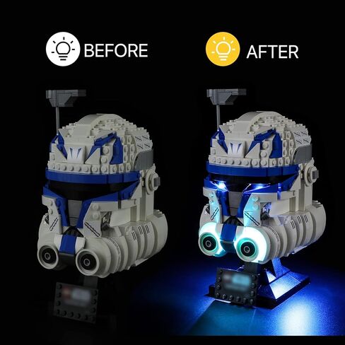 مجموعة إضاءة LED من ManKiaPro لطراز Lego 75349 Star Wars Captain Rex خوذة مكعبات البناء (أضواء فقط، لا توجد مجموعة Lego) in Kuwait