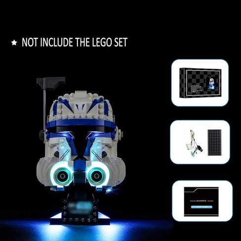 مجموعة إضاءة LED من ManKiaPro لطراز Lego 75349 Star Wars Captain Rex خوذة مكعبات البناء (أضواء فقط، لا توجد مجموعة Lego) in Kuwait