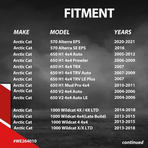 حزام محرك EPI شديد التحمل متوافق مع Arctic Cat Arctic Cat H1، HDX، XT، XR، TRV، TBX، Prowler 550/650/700، Mud Pro 650/700، وAlterra 550/700 ATV وUTV | يستبدل OE 0823-013 in Kuwait