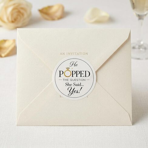 Engagement Wedding Favor Stickers: Perfect for Popcorn Bags/Containers - 120 Pcs 1.6" Round Decals for Envelopes Favors - Bridal Shower Party Decorations Supplies Gift in Saudi Arabia