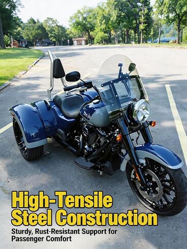 وسادة خلفية لمسند ظهر الركاب من TOFR مقاس 23 بوصة بتصميم مثلث لدراجات Harley Freewheeler FLRT 2015-2025 Road Glide 3 FLTRT 2023 2024 2025 Chrome Sissybar in Kuwait
