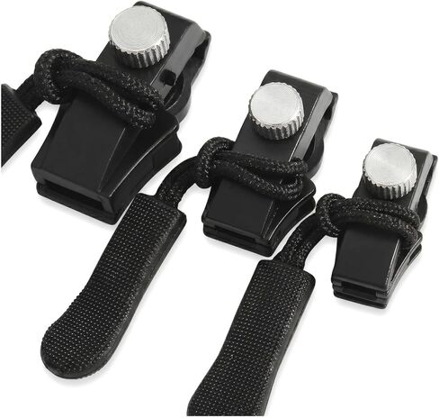 3PCS Zipper Pull Replacement Set, Detachable Pull Tabs in Small Medium Large Sizes, Quick Install Fix Kit for Bags Jackets Repair in Kuwait