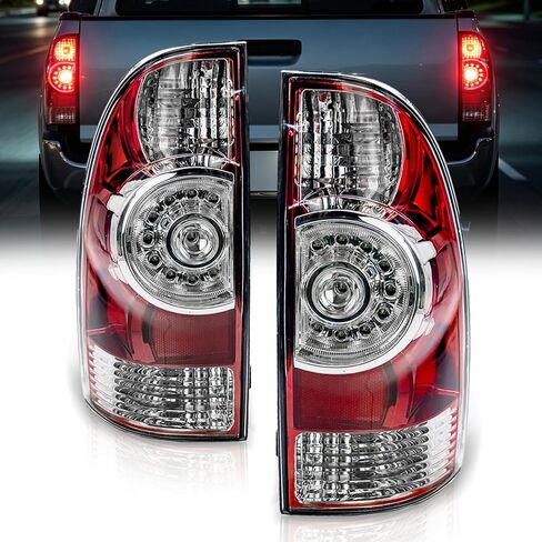 VPIMOZO LED Tail Lights Compatible With 2005-2015 Toyota Tacoma Pickup Driver And Passenger Side Brake Signal Taillight Clear lens w/Bulbs and Harness Replacement 81550-04160 in Saudi Arabia
