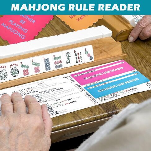 4 Pcs Color Mahjong Shuffler Cards, Mahjong Tile Mixer Shufflers with Funny Sayings for Mixing Shuffling Tiles, Funny Sayings Mahjongs Accessories Gift for Lovers Family Game in Saudi Arabia