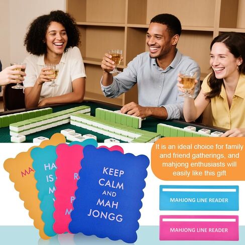 4 Pcs Color Mahjong Shuffler Cards, Mahjong Tile Mixer Shufflers with Funny Sayings for Mixing Shuffling Tiles, Funny Sayings Mahjongs Accessories Gift for Lovers Family Game in Saudi Arabia