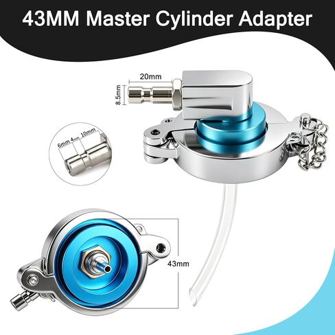 43mm Brake Bleeder Adapter Compatible with Toyota and Lexus, Aluminum Master Cylinder Cap for Brake Bleeder Kit & Pressure Bleeding System, Secure Seal Brake Service Tool for Auto Maintenance in Saudi Arabia