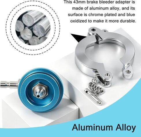 43mm Brake Bleeder Adapter Compatible with Toyota and Lexus, Aluminum Master Cylinder Cap for Brake Bleeder Kit & Pressure Bleeding System, Secure Seal Brake Service Tool for Auto Maintenance in Saudi Arabia