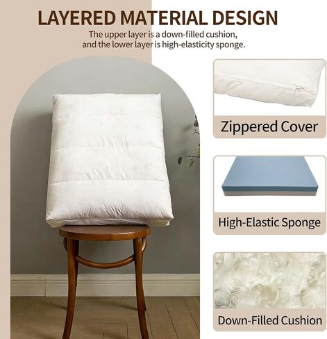EKTORP 3 Seat Sofa Cushion Replacement,Lumbar Support Pillow Foam,Arm Couch Cushions Filler for IKEA EKTORP Sofa,Seat & Back Cushion Insert Only,Not Included Covers and Sofas in Kuwait