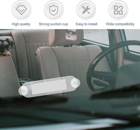 قطعتان من حاملات تمرير EZ، حامل ملصقات Ipass على الزجاج الأمامي، حامل مرسل مستجيب مع لاصق وأكواب شفط قوية، شرائط تمرير EZ عالمية لمعظم الممرات الرئيسية (شفافة) in Kuwait