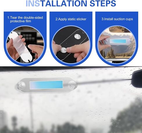 قطعتان من حاملات تمرير EZ، حامل ملصقات Ipass على الزجاج الأمامي، حامل مرسل مستجيب مع لاصق وأكواب شفط قوية، شرائط تمرير EZ عالمية لمعظم الممرات الرئيسية (شفافة) in Kuwait