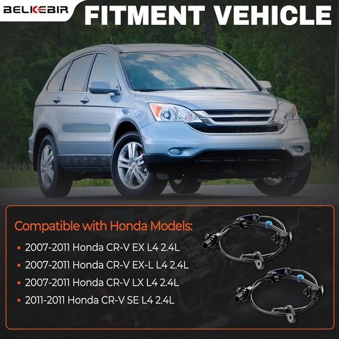 2 قطعة مستشعر سرعة العجلات الأمامية ABS اليسار واليمين متوافق مع 2007-2011 Honda CRV EX/EX-L/LX 2.4L L4 للسائق والركاب الجانب ABS الاستشعار استبدال ALS1598، ALS1608، 57455-SWA-003، 57450-SWA-003 in Kuwait