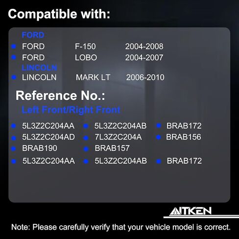 مستشعر سرعة العجلات الأمامية ABS من AITKEN متوافق مع Ford F150 2005-2008، لسيارة Lincoln Mark LT 2007 2008 RWD استبدال # 7L3Z-2C204-A 5L3Z2C204AA in Kuwait
