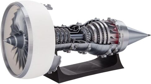Tr900 Turbofan Engine Model, SKYMECHMAN TRENT900 1/15 Scale 3D Printed Functional Engine Model (Electric Light Version), As Shown,silver in Saudi Arabia