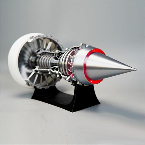 Tr900 Turbofan Engine Model, SKYMECHMAN TRENT900 1/15 Scale 3D Printed Functional Engine Model (Electric Light Version), As Shown,silver in Saudi Arabia